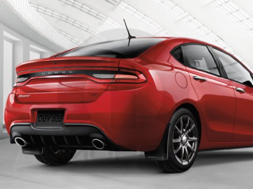 2013-2015 Dodge Dart Deluxe Molded Splash Guards-Front and Rear Set of 4