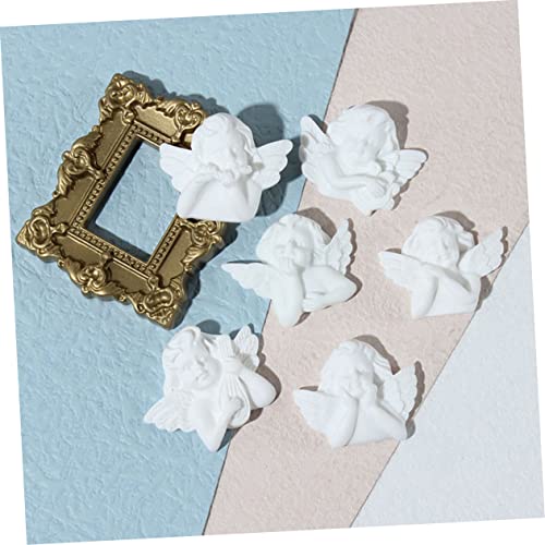 Housoutil 90 Peças acessórios anjinho livro de recortes ornamentos de anjo de concha de telefone scr