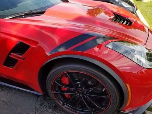 ZIC Motorsports Corvette C7 Grand Sport Side Hash Marks - Carbon Flash Metallic - Black