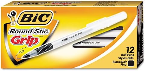 Miniatura 2 de BIC - Bolígrafo redondo Stic Grip Xtra Comfort, tinta negra, fina, docena GSFG11-BK (DMi DZ