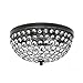 Elegant Designs FM1000-RBZ Elipse Crystal 13 Inch Modern Metal 2 Light Bowl Shaped Ceiling Flush Mount Fixture, Oil Rubbed Bronze/Restoration Bronze