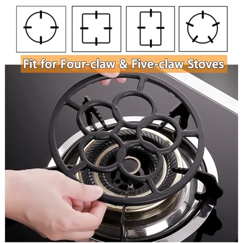 Gocoffun Gusseisen Wok Ständer Ring Rutschfest Reduzierer für Mokka Kaffeemaschine Kleiner Topf Untersetzer für Gaskocher Campingkocher