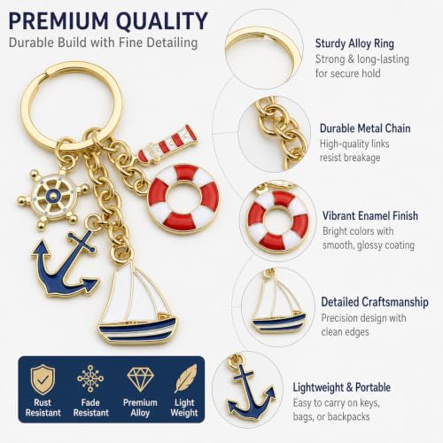 Image of 6 PCS Aesthetic Keychain, Cute Butterfly Bag Charms for Girls, Alloy Metal Key Chain Set with Six Pieces