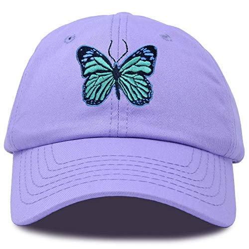 Dalix Exotic Blue Butterfly Hat Womens Gift Embroidered Girls Cap In Lavender #TOP13