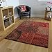 Price comparison product image Milan Red, Brown, Orange & Grey Traditional Rug 1572-S52-8 Sizes