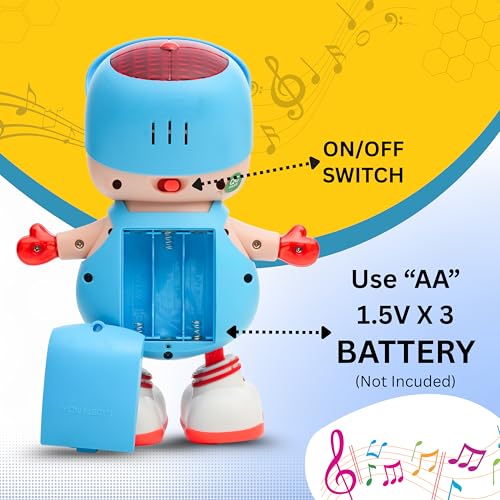 Image of Gooyo GY-3049 Dancing Buddy Toy with Vibrant Light Effect & Musical Sound | Best Dancing & Musical Toy for Kids | Dancing Boy Toy | Blue | 3xAA Battery (Not Included)