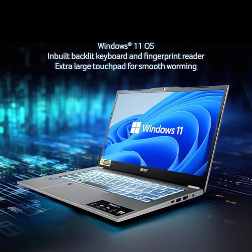 Image of Acer Professional14 Laptop 14th Gen Core 7-150U 16GB DDR5 512GB Win11 Pro | New Launch, MSO 2021, Fingerprint Reader, Backlit Keyboard, 3 Year Warranty, Full Hd Display, Business Laptop