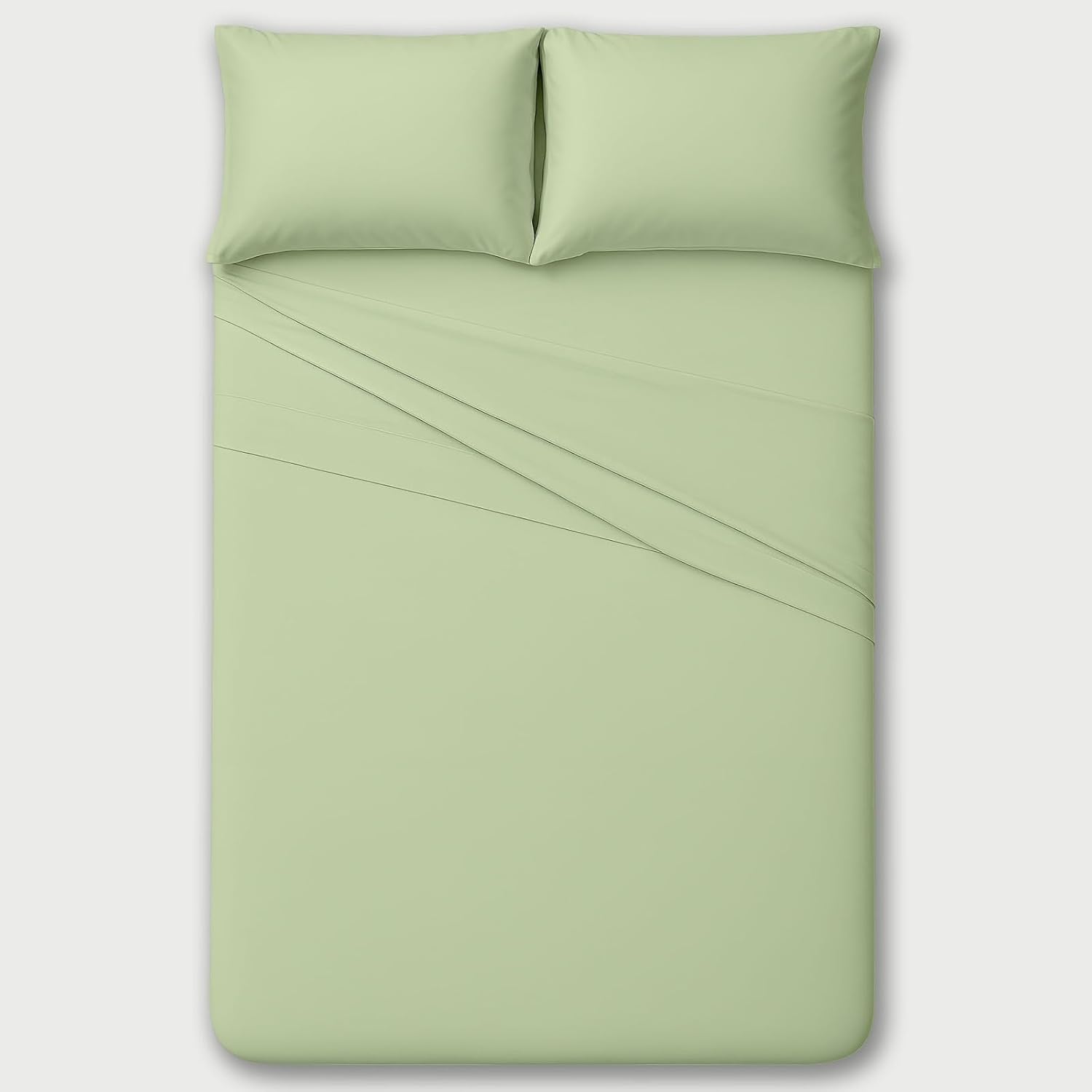 Sheets Twin XL Size Bed Sheets-100% Long Staple Soft Egyptian Cotton SheetSet, 4 Piece Set-Upto 15" Deep Pocket-Pure Egyptian Cotton Bed Sheets Set (Sage)