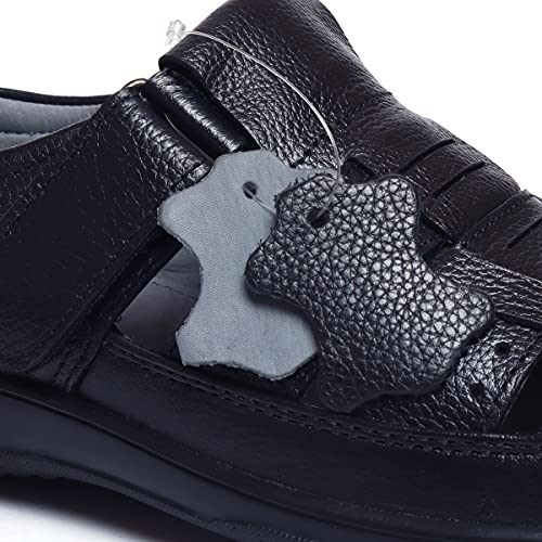 Image of Zoom Shoes Genuine Tinted Leather Casual Sandal For Men ZA-2337 | Comfortable /Ventilated Sandal With Anti-Slip Technology, Flexible Sole And Memory Cushion Padded Insole