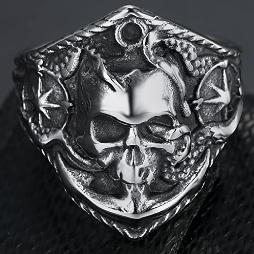 Jude Jewelers Stainless Steel Antique Vintage Gothic Skull Pirate Sailor Biker Halloween Party School Ring3
