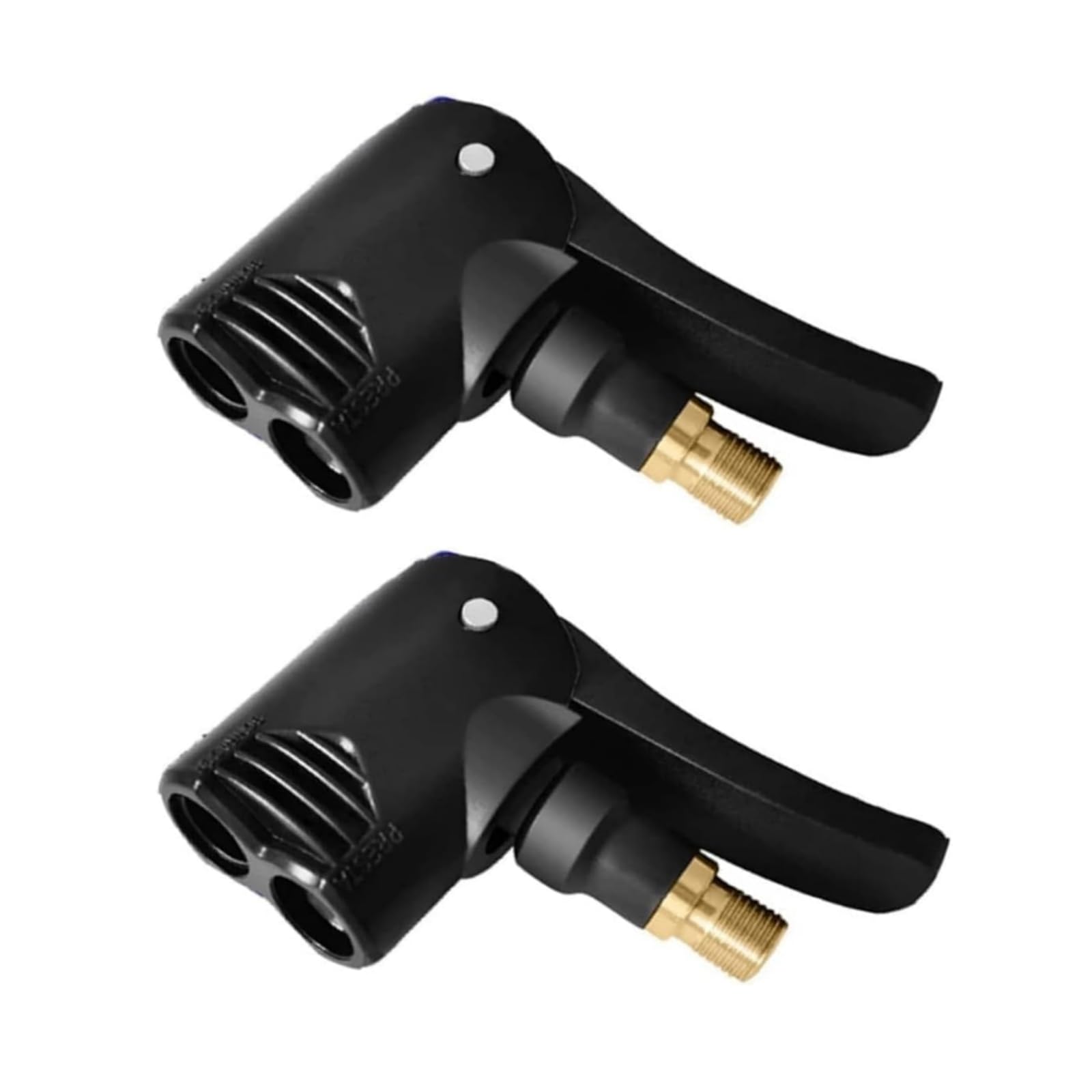 2 Pcs Dual-Use Bike Valve Adapter - Presta Valve Pump Connector Head for Road/Mountain Bikes, Black Aluminum Alloy Tire Inflation Tool Compatible with Track Pumps and Tubes Accessories
