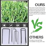 Bakulyor 100 Pack Artificial Grass Pins, 6" / 150mm Green Weed Membrane Mat Pegs, Metal Garden Landscape Staples, Ground Cover Fleece Fabric Artificial Barrier Pegs Accessories - Image 8
