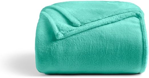 Cosy House Collection Everyday 1500 Series Fleece Blanket - Couch & Travel Essentials - All Season, Stays Fresh & Clean - Soft, Breathable & Skin-Friendly (Throw, Turquoise)