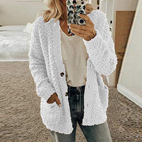Winter Coats for Women Fuzzy Fleece Jacket Warm Casual Outwear with Pocket Long Sleeve Button Down Cardigans Sweaters2