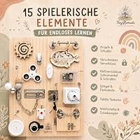 Tiny Nomads Montessori Busy Board aus Holz | Motorikbrett mit 15 Aktivitäten | Activity Board fur Kleinkind Beschäftigungsbrett Sensorik Lernspielzeug reisespielzeug Aktivitätsbrett – Ansicht 3