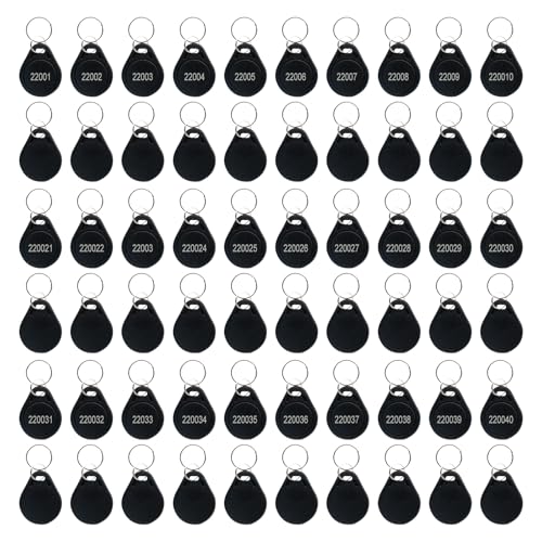 dcvbny 100pcs 26 bit Prox Keyfobs Proximity Fob Frequency 125KHZ H-ID Compatible with Prox Key ISOProx 1386 1346 1386 1326 H10301 Format Card Readers & Vast Majority of Access Control Systems,Black