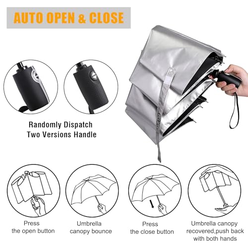 Image of G4Free UPF 50+ UV Protection Large Travel Umbrella 46 Inch Auto Open Close Windproof Sun Blocking Umbrella