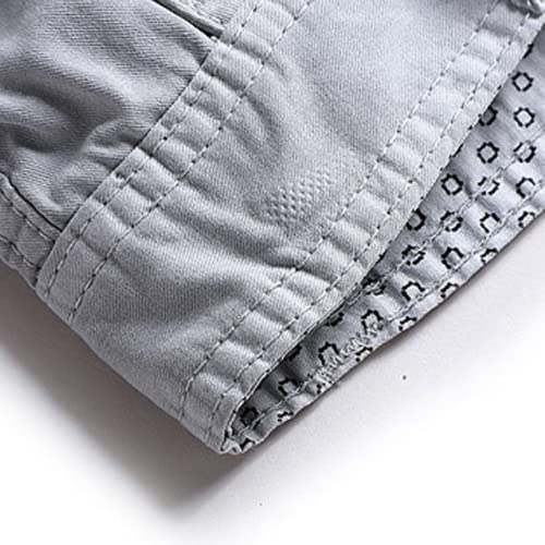 Mannen Casual Losse Shorts Zomer Grote Maat Mode Multi-pocket Ritssluiting Trend Match Effen Kleur Sportshorts - Afbeelding 3