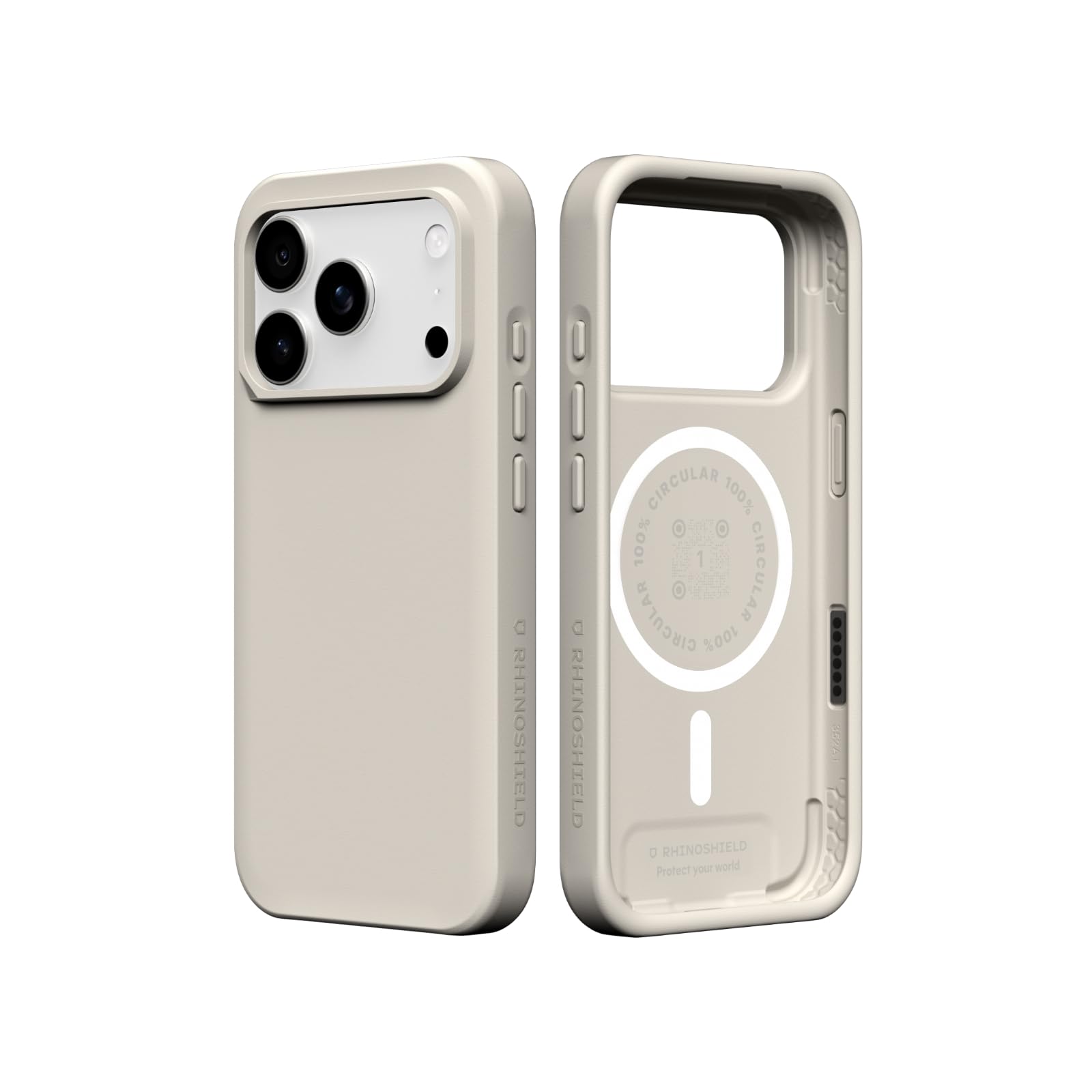 RHINOSHIELD Phone Case Compatible with MagSafe for iPhone 17 Pro | SolidX - Reinforced Shock-Absorbing Protection, Minimal and Slim Design with Military Grade Drop Protection - Shell Beige