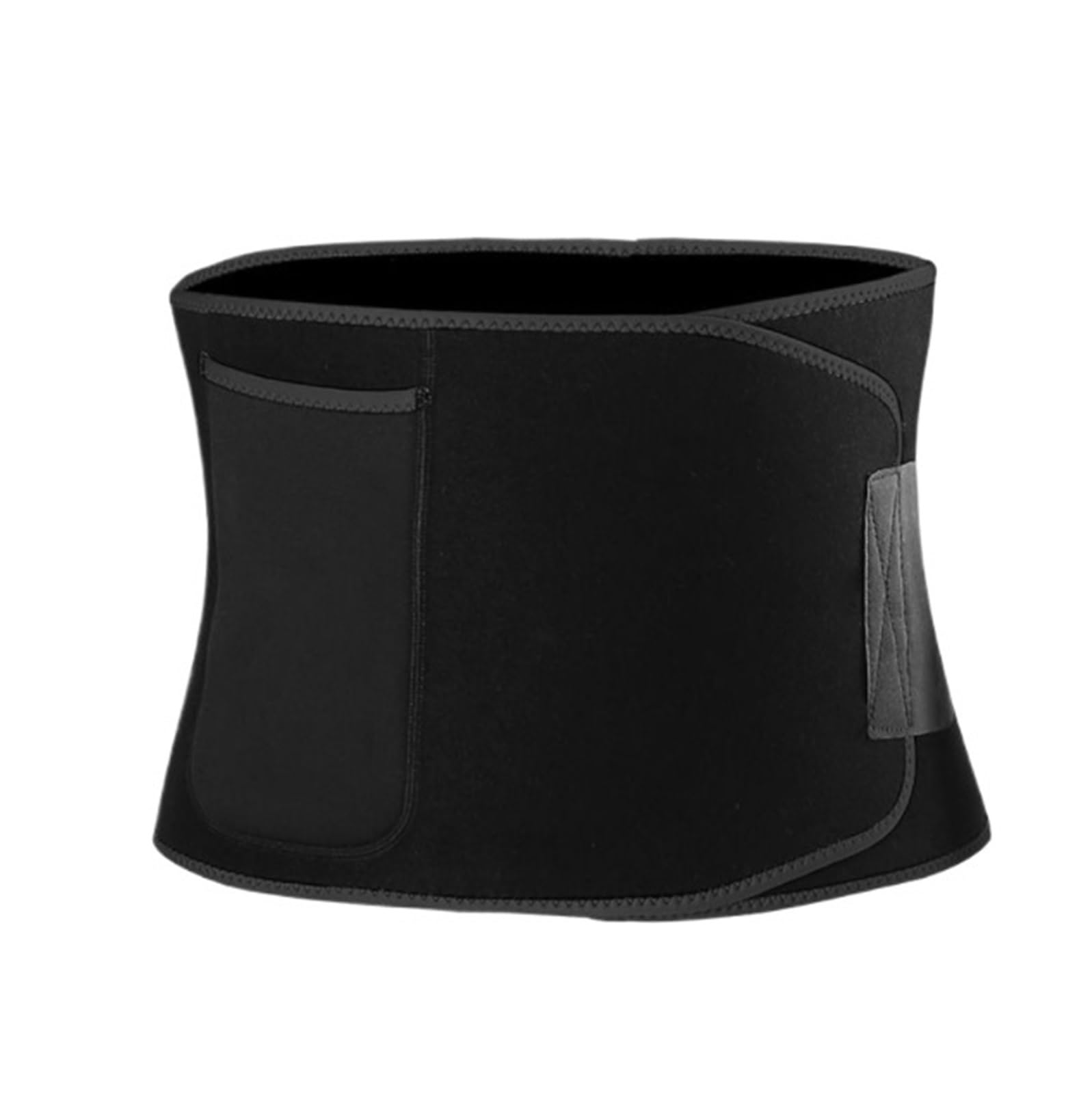 Faja Lumbar Recortador De Cintura Unisex Cinturón Fitness Entrenador Sauna Envoltura Abdominal Soporte Cinturón(Black,Large)