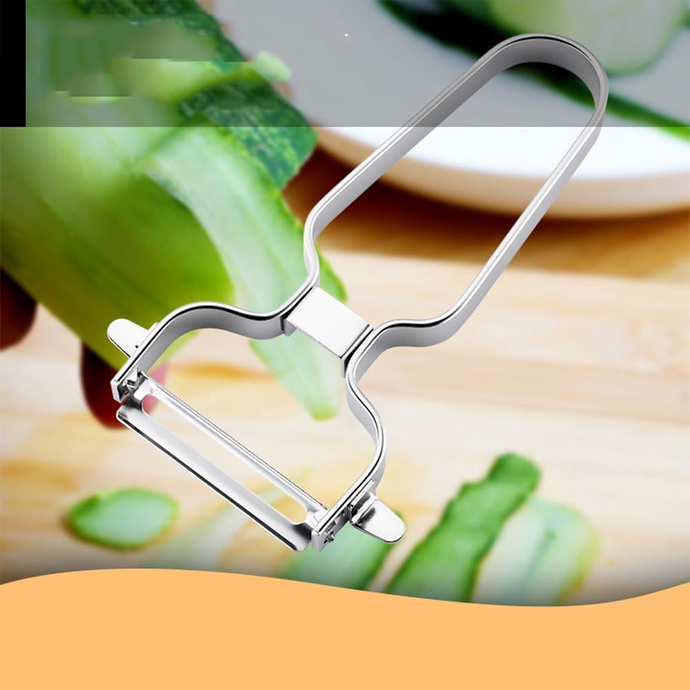 Cuchillo de pelado con Forma de cepillador con Forma de Acero Inoxidable Brillante Cuchillo de pelado Afilado Cuchillo Fino de la Piel Delgada Peeler Fruit