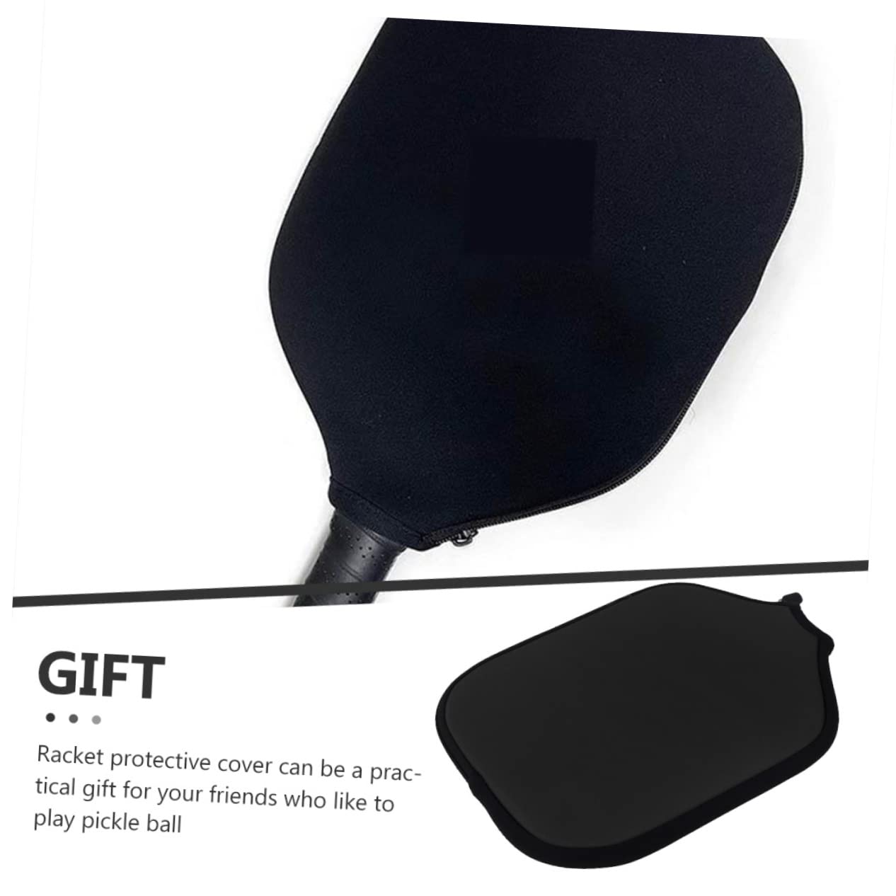 Toddmomy Protettore della Racchetta Coperture Imbottitura Copertina Palla Astuccio Protettivo Contenitori Table Tennis Bat Cover Case Materiale in Neoprene Black