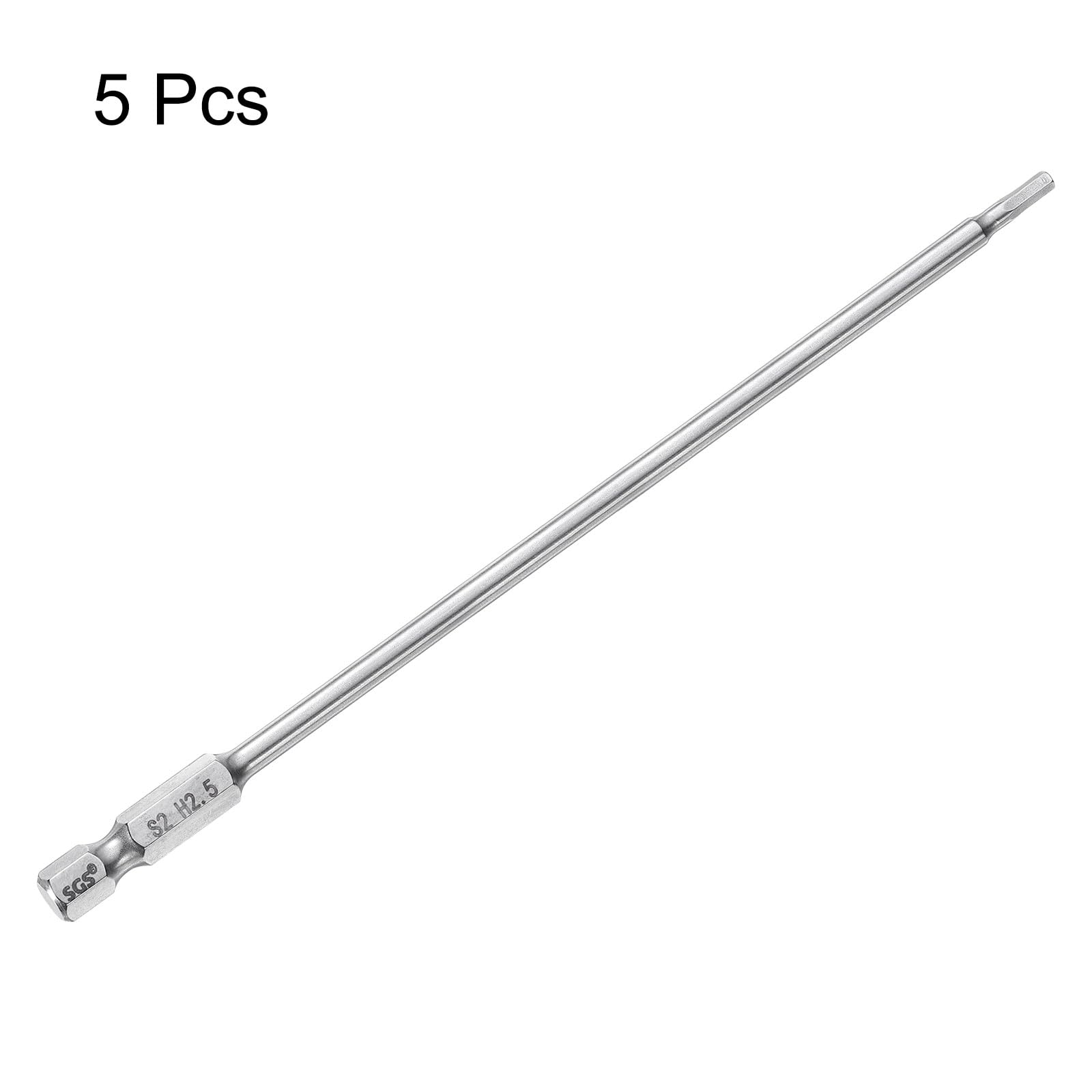 Juego De 5 Puntas Hexagonales Magnéticas H2 Para Destornillador Eléctrico - Acero S2 Superresistente - 1/4 Pulgadas - Ideal Para Bricolaje Y Reparaciones
