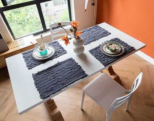Sous assiettes de table en coton lin pour protéger des rayures