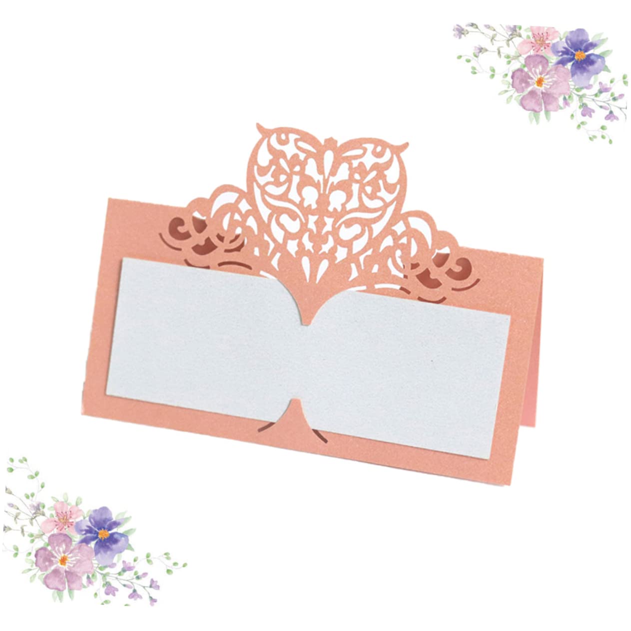 ABOOFAN 3 Sets Elegante Tischkarten Aus Papier Im Vintage-stil Errötende Farbe Tischkarten Für Hochzeiten Taufen Veranstaltungen 50 Stück * 3