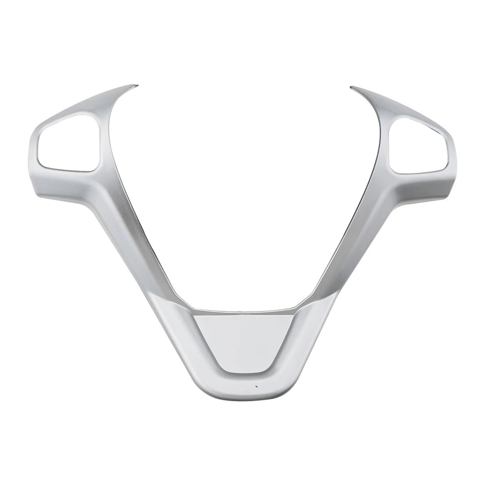 Car Interior Sticker for Fiesta MK7 2009-2017 for Ecosport 2013-2017 Steering Wheel Button Cover Sticker ABS Frame Car Accessories(2hole Matte Sliver)
