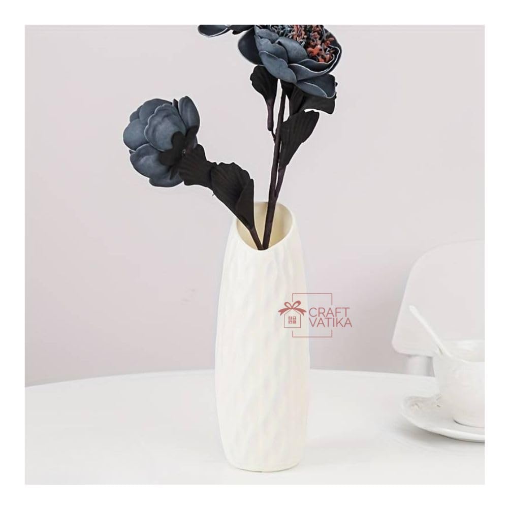 CraftVatika Unbreakable Flower Vase Pot for Home Décor Flower Vase Plastic Long for Living Room Corner Center Table Bedroom Return Gift Light Weight Vase for Home Decoration Items (Color : White) (B0CW1DFT1J) Amazon Price History, Amazon Price Tracker