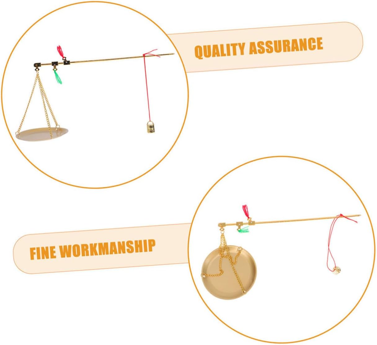 Garneck 2pcs Copper Gram Scale for Medicine Dried Fruits and Jewelry Wear-resistant Handheld Weighing Tool Accurate Measurement for Kitchen Use