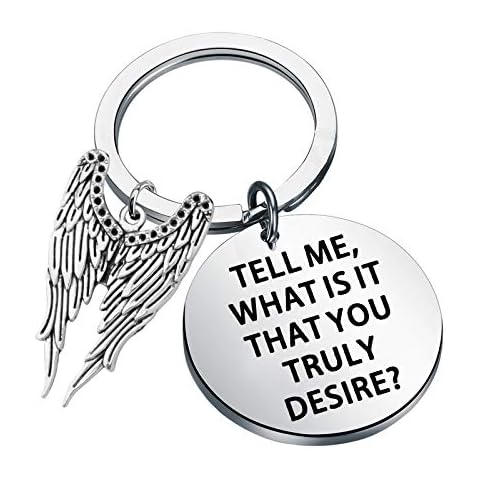 CHOORO Lucifer Inspired Jewelry Tell Me What is That You Truly Desire Keychain Funny Devil Gift For Fans (Truly desire K) Cover