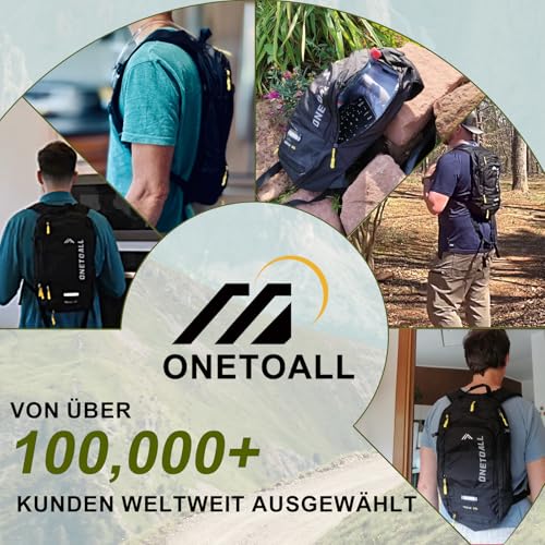 LOCAL LION ONETOALL Fahrradrucksack Klein 10L mit Regenschutz und Helmnetz, Skirucksack für Damen und Herren, Kleiner Wanderrucksack Wasserdicht zum Skifahren Radfahrren Wandern Tagestour