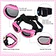 Kleiner Hundehelm-Schutzbrille, UV-Schutz, Hunde-Sonnenbrille, Haustier-Hundebrille, Motorrad, Harte Sicherheitshut mit verstellbarem Gürtel, Augenkopfschutz für Welpenreiten, Größe S (Rosa)