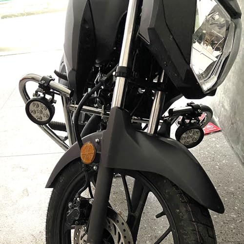 Motorcycle Spotlight Mount Brackets, Motorbike Tube Clamp Turn Signal Mounting Clamp Fog Light Holder Fit 0.86\"-1.26\" ATV UTV Roll Bar (2 Pcs) - Thumbnail 3