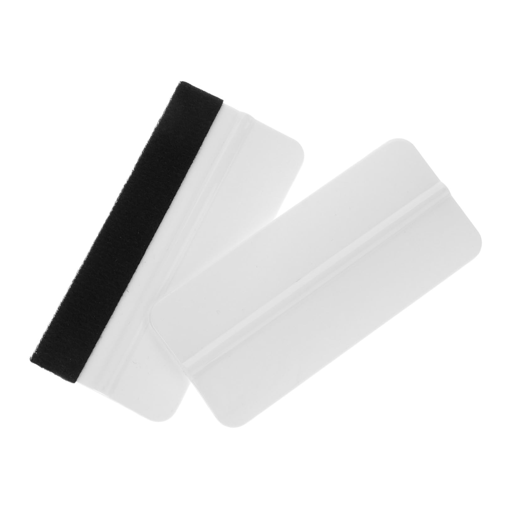 Unomor 2pcs Film Scraper Squeegee Wrapping Wrap Window Scraper Automotive Tool Applicator Smoothing Auto Squeegee for Cars Application Window Tinting Tools Plastic White