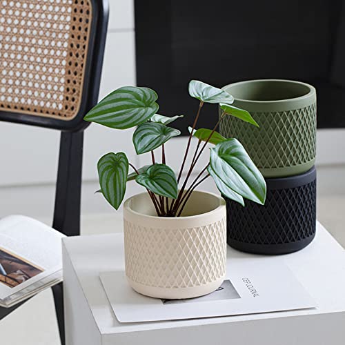 Pot de fleurs avec trou de drainage et soucoupe contre l'excès d'eau - 7