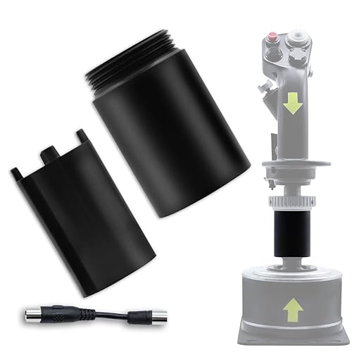 Miniatura 3 de Hikig Aluminum Alloy Flight Stick Grip Extension Kit, Flight Stick Grip Extension Rod Fully Compatible with THRUSTMASTER Hotas Warthog, F-16C Viper