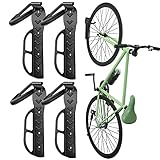 Wallmaster Bike Rack Garage Wall Mount Bicycles 4-Pack Storage System Vertical Bike Hook for Indoor