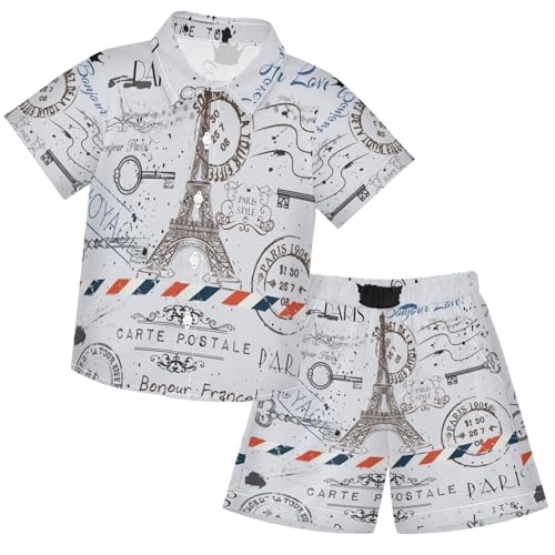 Image of visesunny Little Boys Short Sleeve T-Shirt Beach Shirts for kids children Casual Shorts Set Summer Clothes Outfits