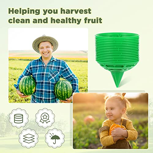 Censen 24 Packs Melon Cradle Pumpkin Support Cantaloupe Squash Watermelon Fruit Holder Set Garden Support Plant Trellis for Pumpkin Honeydew Gourds Plant Growing, Holds up to 8lbs - Thumbnail 5