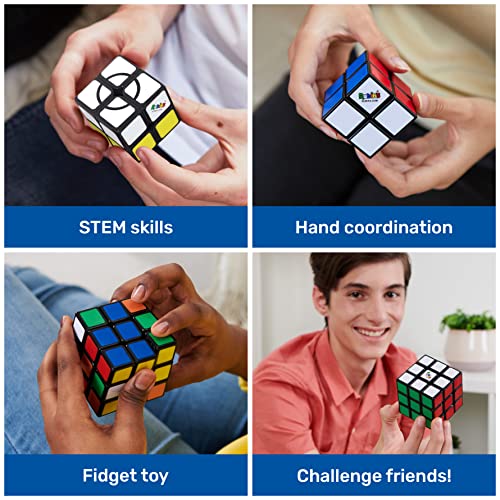 Image of Rubik's Cube, Learn to Solve Bundle, 3x3 Rubik's Cube for Beginners & 2x2 Apprentice, Problem-Solving Brain Teaser, Classic Color-Matching Puzzle, Fidget Toy, Sensory Puzzle for Ages 8 & Up