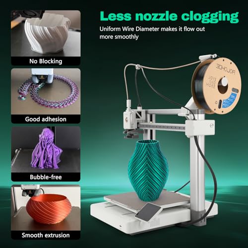 Image of 3DHoJor Silk PLA Filament 1.75mm Black Green Dual Color PLA 3D Printer Filament 2 in 1 Coextrusion 1KG Spool(2.2lbs) 3D Printing Filament Dimensional Accuracy + /- 0.03mm Fits for Most FDM 3D Printers