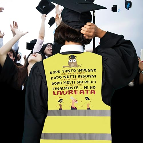 T-Shirt Laureata Con Scritta Simpatica – Maglietta Gadget Per Festa Di Laurea, Taglia S, Colletto A Polo