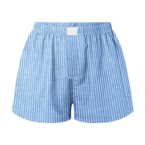 Pantalones cortos de verano para mujer, pantalones cortos para mujer, pantalones cortos para el tiempo libre, pantalones cortos de playa, ligeros, transpirables, a rayas, para exteriores, cortos de - imagen 2