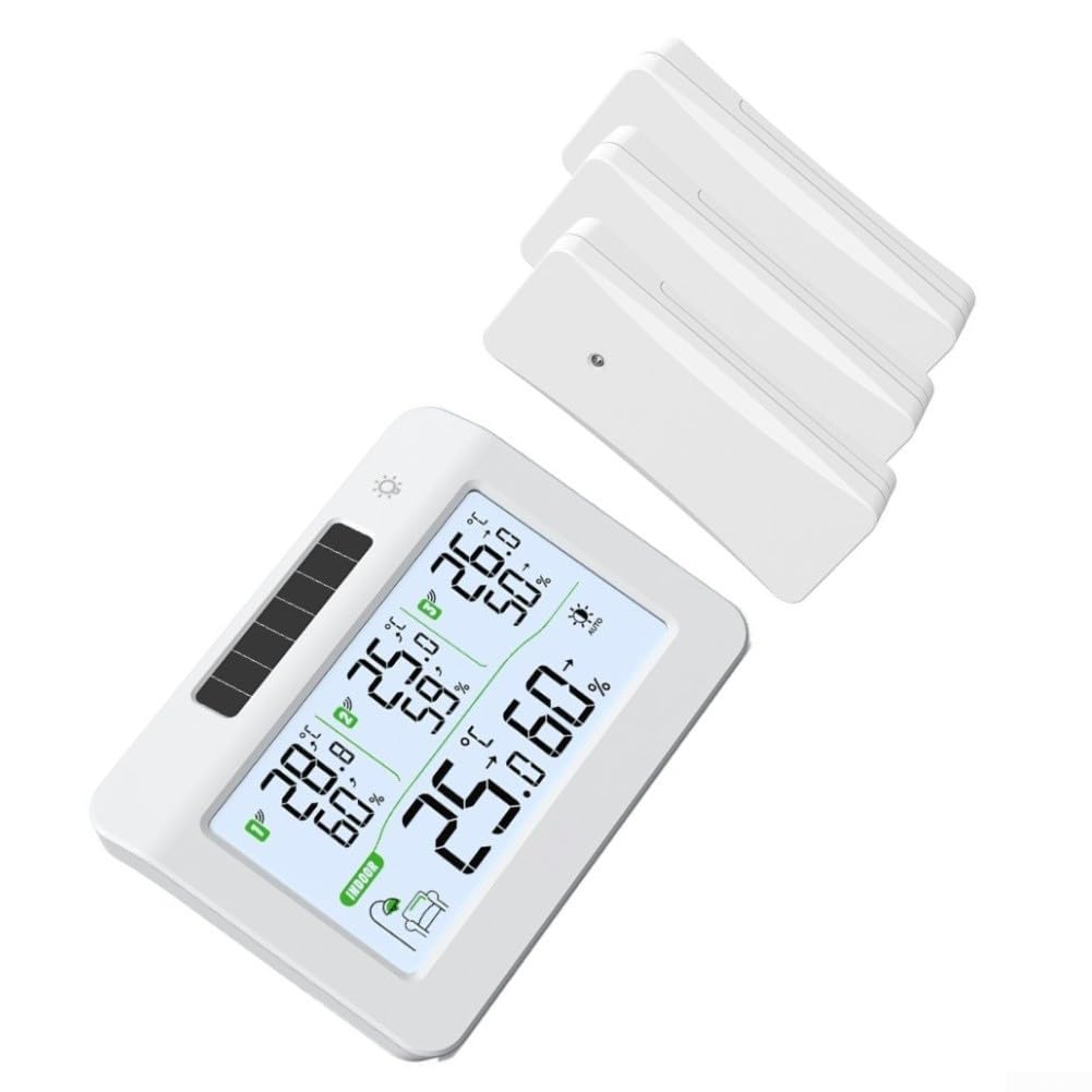 Set Termoigrometro Fotovoltaico con 3 Trasmettitori Monitoraggio