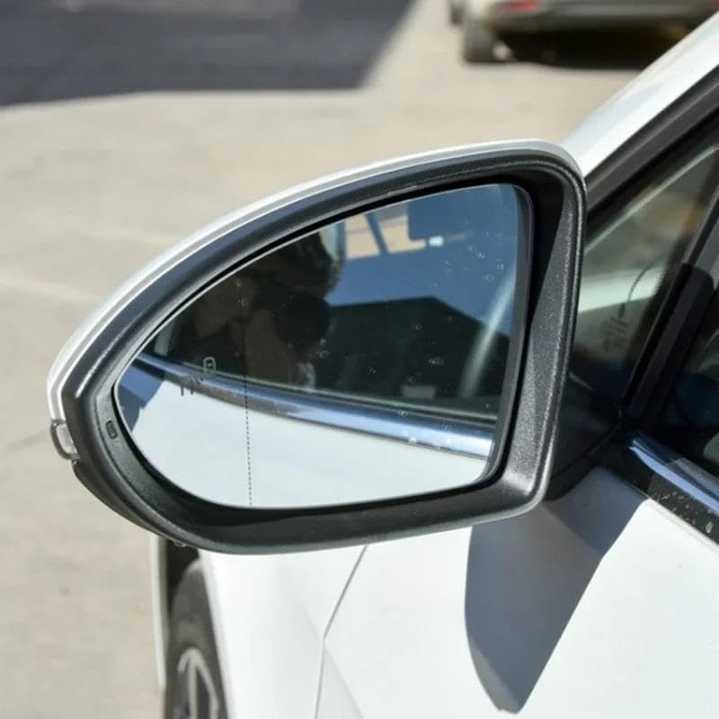 Rétroviseur Chauffant Grand Angle Voiture Avertissement d'angle Mort pour Golf 7 pour Lamdo pour Touran L pour Jetta MK7 Plaque Verre de rétroviseur(A Pair)