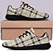 Beige and Brown Plaid Shoes for Women Fashion Ultra Lightweight Running Sneakers Men Buffalo Plaid Sneakers Size 7