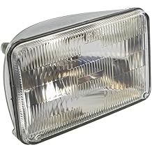 TRQ Headlight High Beam Rectangular Driver or Passenger Side Compatible with 7986 Ford Mustang 7688 Chevrolet Monte Carlo 8489 Toyota Van 8285 Honda Accord 8086 Nissan 720 8385 Mazda 626
